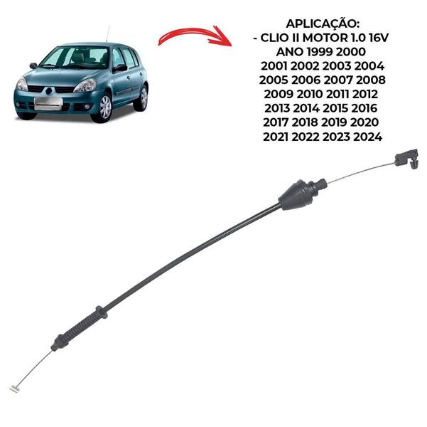 Imagem de Cabo Acelerador Clio II Motor 1.0 16v 1999 2000 2001 à 2024