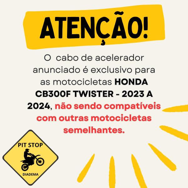 Imagem de Cabo acelerador k-cabos cb 300f twister 2023 a 2024