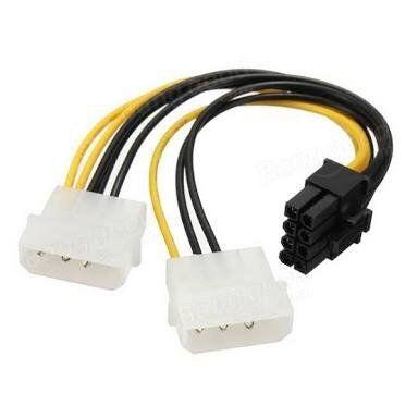 Cabo adaptador 2 molex x 1 pci-express 8 pinos - OEM Imagem de Cabo adaptador 2 molex x 1 pci-express 8 pinos