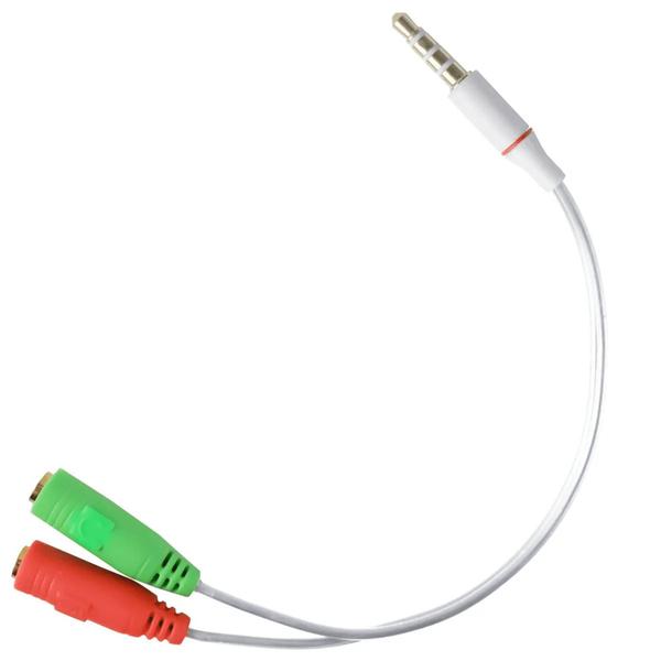 Imagem de Cabo Adaptador 20cm Auxiliar P3x2p2 Para Computadores, Mp3 P3XP220CM