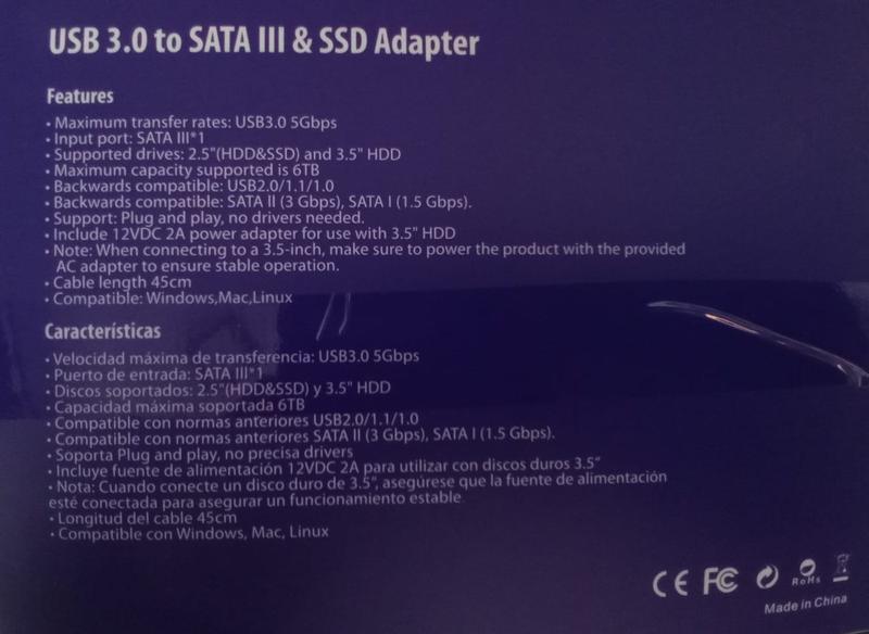 Imagem de Cabo Adaptador 3.0 Usb Para Hd Ssd Externo Com Fonte