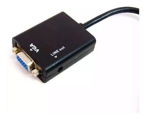 Imagem de Cabo Adaptador Conversor Hdmi Para Vga Com Saída P2 Áudio