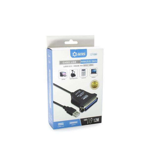 Imagem de Cabo adaptador conversor usb 2.0 / db36 pin ieee 1284 lotus lt-1284