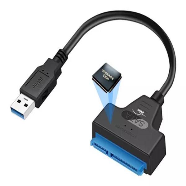 Imagem de Cabo Adaptador Conversor Usb 3.0 Para Hdd Ssd Sata 2.5 3.5