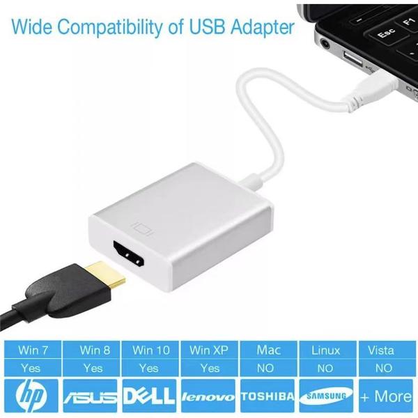 Imagem de Cabo Adaptador Conversor Usb Para Hdmi Usb 3.0