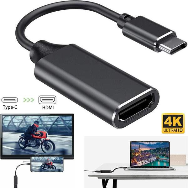 Imagem de Cabo Adaptador Conversor Usb Tipo C para Hdmi 4k Video Celular Notebook Tv