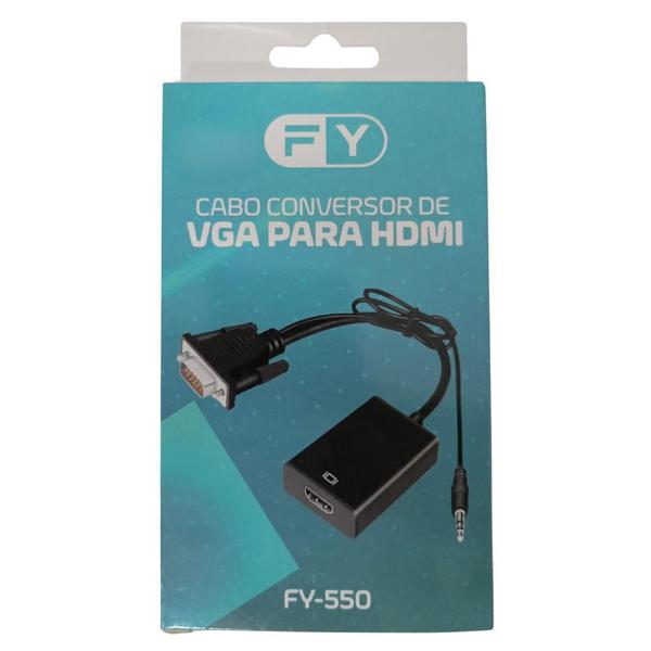 Imagem de Cabo Adaptador Conversor vga para hdmi 1080p Hd Tv Av Hdtv Áudio P2