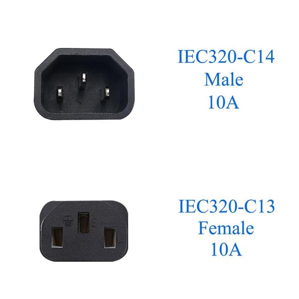 Imagem de Cabo adaptador de alimentação JORINDO PDU IEC 320 C14 macho para 3 x C13