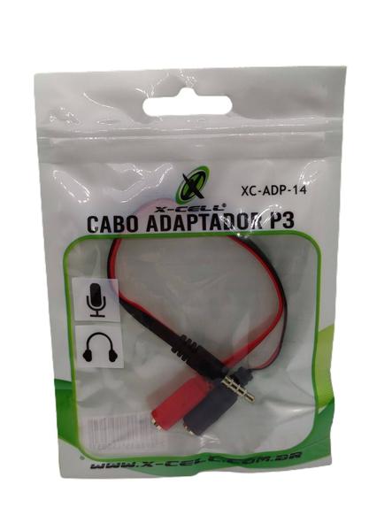 Imagem de Cabo Adaptador De Audio P3 P2 Para Fone E Microfone Headset