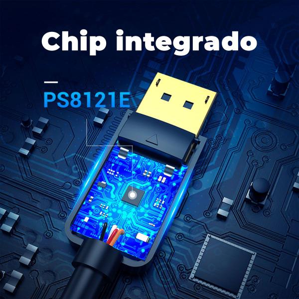 Cabo Adaptador Displayport Para DVI D 1080P Dp 2m Vention Imagem de Cabo Adaptador Displayport Para DVI D 1080P Dp 2m Vention
