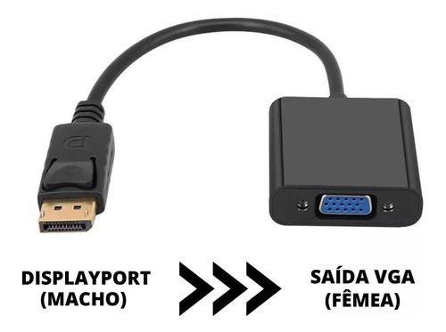 Imagem de Cabo Adaptador Displayport Vga Conversor Vídeo Para Dell Hp