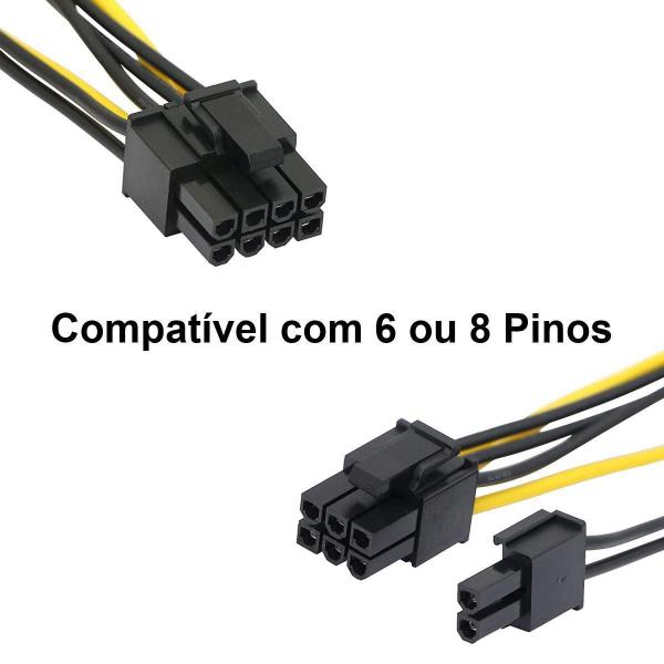 Imagem de Cabo Adaptador Dual Sata Para Pci-E 8 Pinos Placa De Vídeo