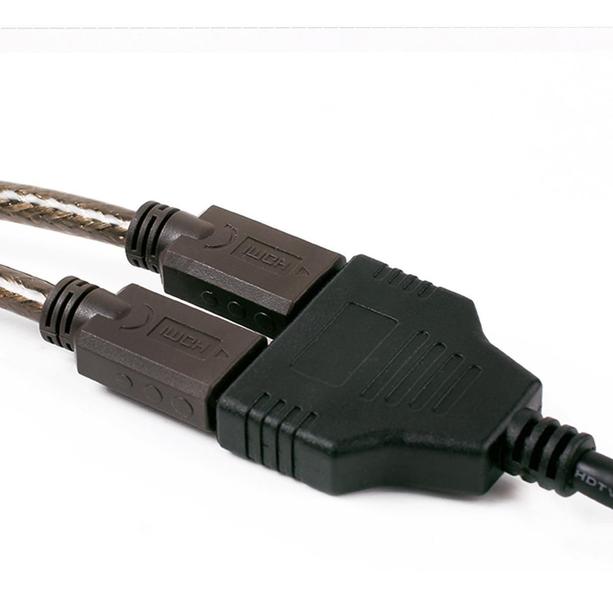 Imagem de Cabo Adaptador Duplicador Imagem Hdmi 1 Entrada 2 Saídas