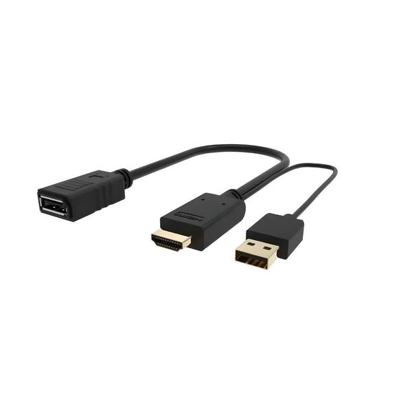 Imagem de Cabo Adaptador HDMI e USB 3.0 para DisplayPort Fêmea