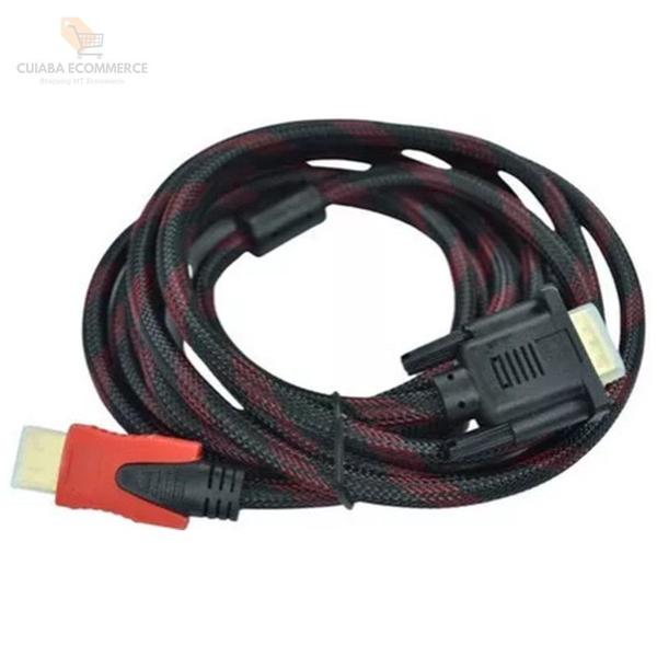 Imagem de Cabo Adaptador Hdmi Macho X Vga Macho 1.8 Metros Qualidade