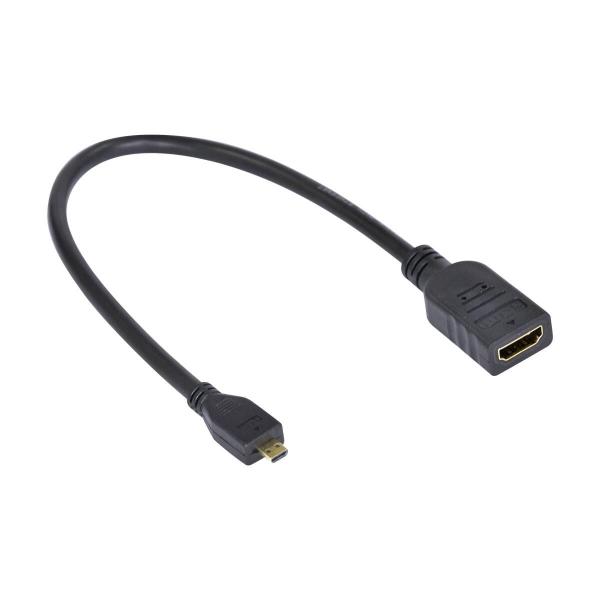 Imagem de Cabo Adaptador Micro Hdmi X Hdmi Fêmea 30cm Amchf-30 F018