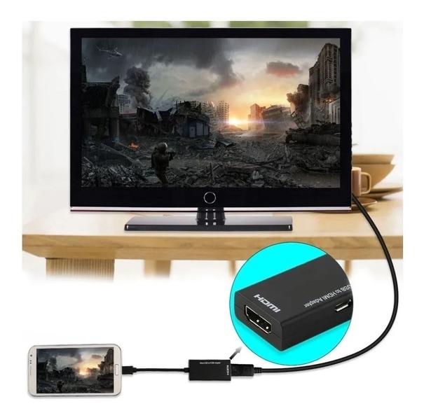 Imagem de Cabo Adaptador Micro Usb V8 Para Hdmi Mhl Espelhamento Tv