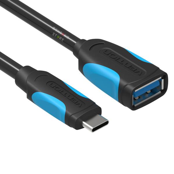 Imagem de Cabo Adaptador OTG USB A 3.0 Para USB C Celular 10cm Vention