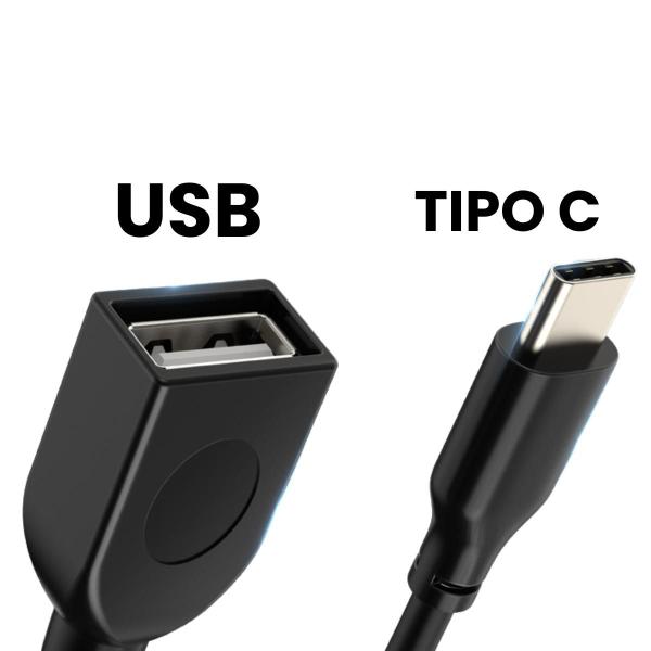 Imagem de Cabo Adaptador OTG USB pra Tipo C Teclado Mouse Pendrive 2.0