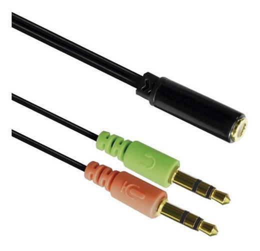Cabo Adaptador P3 Femea 2 P2 Macho Headset Fone Microfone - Mbtech Imagem de Cabo Adaptador P3 Femea 2 P2 Macho Headset Fone Microfone