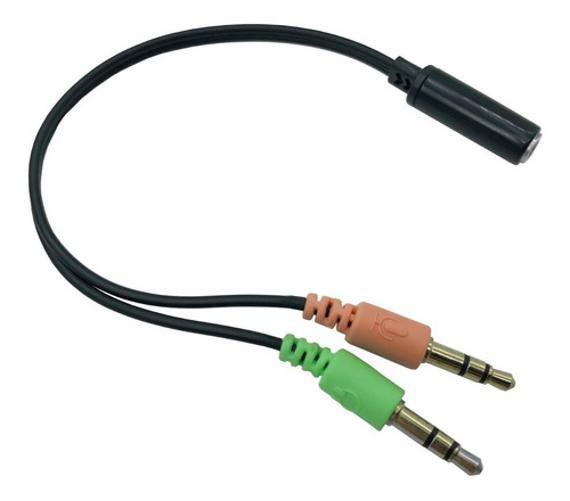 Cabo Adaptador P3 Femea 2 P2 Macho Headset Fone Microfone - Mbtech Imagem de Cabo Adaptador P3 Femea 2 P2 Macho Headset Fone Microfone