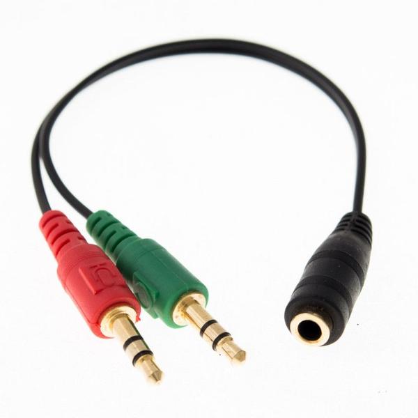 Cabo Adaptador P3 Fêmea Para 2 P2 Macho Fone E Microfone - Importado Imagem de Cabo Adaptador P3 Fêmea Para 2 P2 Macho Fone E Microfone