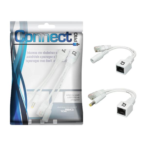 Imagem de Cabo Adaptador Poe Macho X Fêmea Branco Connect Pro 018-0156