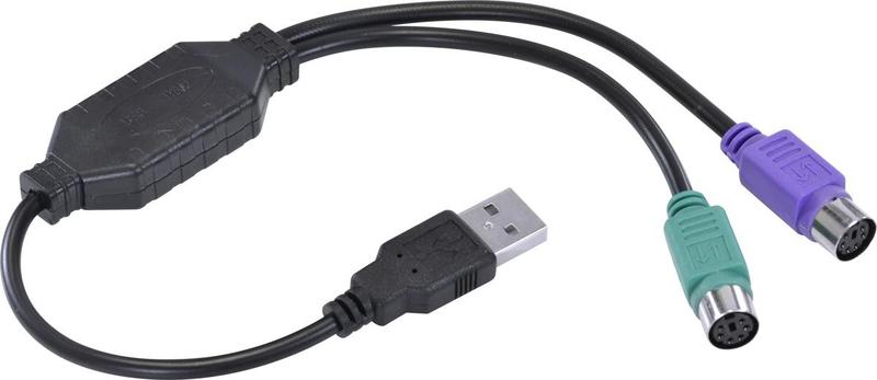 Imagem de Cabo Adaptador Ps2 Fêmea X Usb Macho 30 Cm - Usbps-2