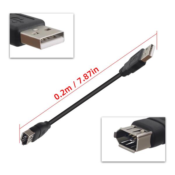 Imagem de Cabo adaptador RIIEYOCA USB 2.0 tipo A macho para IEEE 1394 de 6 pinos