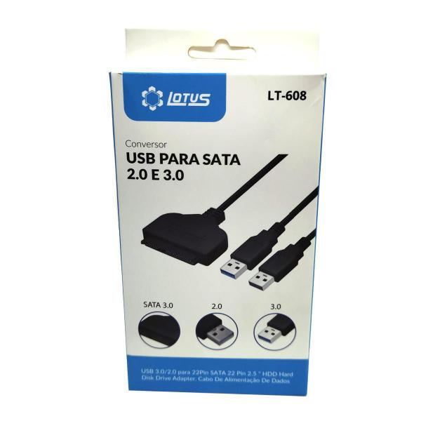 Imagem de Cabo Adaptador Usb 3.0 E 2.0 Para Hd/Sata 3.0 22 Pin Lt-608