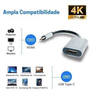 Imagem de Cabo Adaptador Usb-c x Hdmi Conversor Tipo C Para Hdmi Hd Video 4k MTV-618