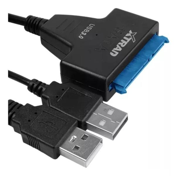 Imagem de Cabo Adaptador Usb Duplo 3.0/2.0 Para Sata 2,5 E 3,5 Preto