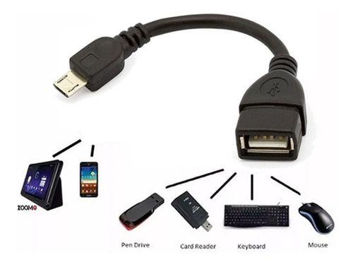 Imagem de Cabo Adaptador Usb Femea V8 Macho Otg Usb X V8 Mb81055