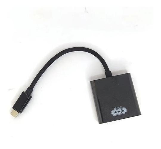 Imagem de Cabo Adaptador USB Tipo-C para VGA - Knup KP-AD121 10cm