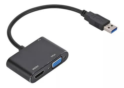 Imagem de Cabo Adaptador Usb3.0 Para Hdmi/vga Vídeo Áudio 1080p FY-730