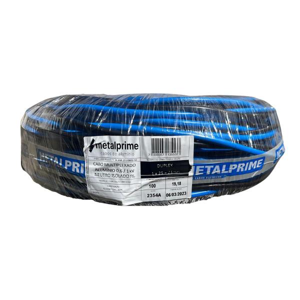 Cabo Alumínio Duplex 25,0mm Neutro Isolado Rolo com 100 Metros - METALPRIME Imagem de Cabo Alumínio Duplex 25,0mm Neutro Isolado Rolo com 100 Metros