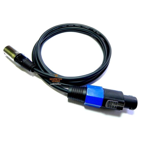 Cabo Áudio Blindado Canon XLR Macho Speakon Macho 9 Metros - Sempretemvendas Imagem de Cabo Áudio Blindado Canon XLR Macho Speakon Macho 9 Metros
