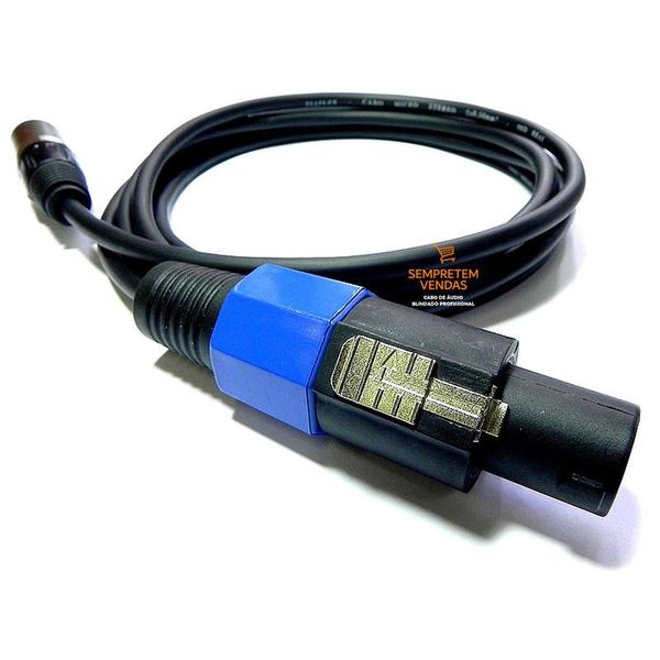 Cabo Áudio Blindado Canon XLR Macho Speakon Macho 9 Metros - Sempretemvendas Imagem de Cabo Áudio Blindado Canon XLR Macho Speakon Macho 9 Metros