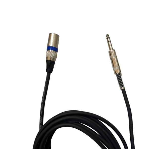 Imagem de Cabo Audio P10 Macho XLR Mesa Som Profissional 05m Mic Pro