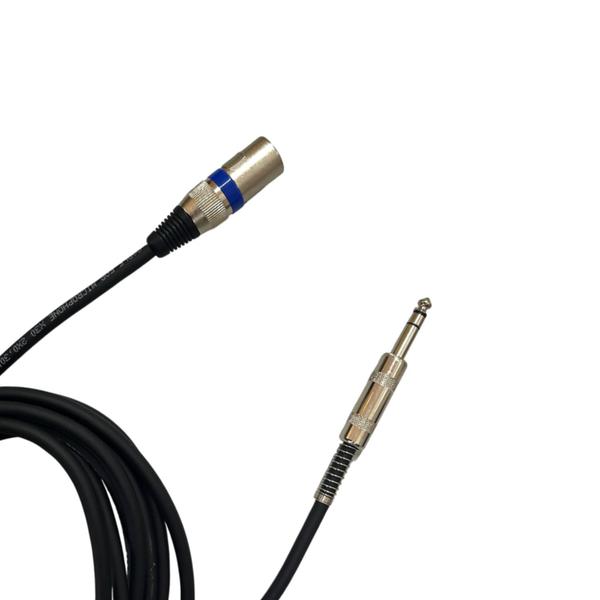 Imagem de Cabo Audio P10 Macho XLR Mesa Som Profissional 1m Mic Pro