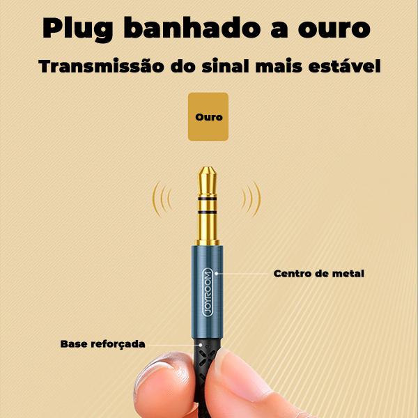 Imagem de Cabo Auxiliar Estéreo P2 Multimídia Premium 1m Preto Joyroom