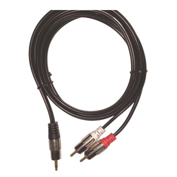 Imagem de Cabo Auxiliar P2 Stereo x 2 RCA Profissional