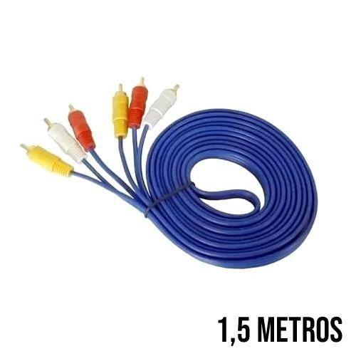 Imagem de Cabo AV 3 RCA M x 3 RCA M 1,5m CBXV3RCA15 Exbom