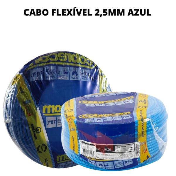 Imagem de Cabo Azul Para Luz E Força Com Selo Do Inmetro 2,5mm com 65 metros