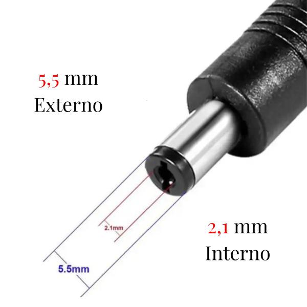 Imagem de Cabo Carregador 90 cm Usb P4 Pino 5.5x2.1 Fonte Conector 5v