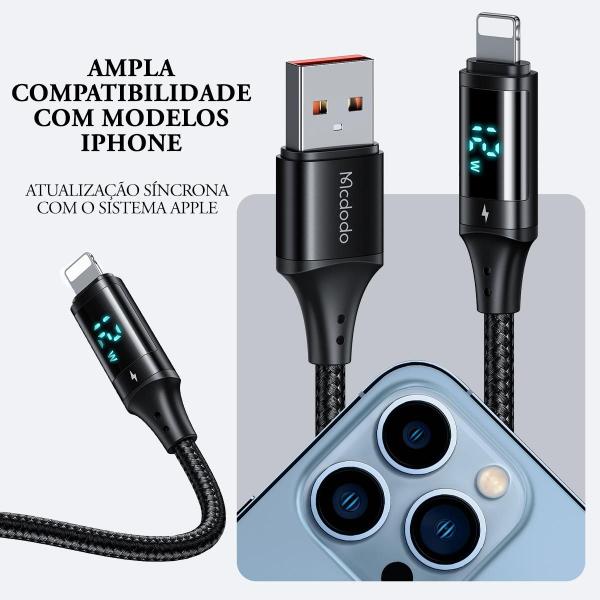 Imagem de Cabo Carregador Mcdodo Para Lightning Usb-a 3A 1 Metro