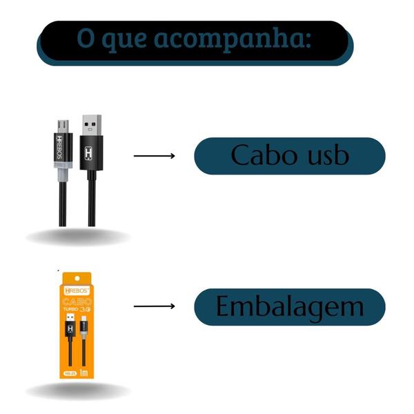 Imagem de Cabo Carregador Micro Usb Reforçado Amazon Kindle Paperwhite