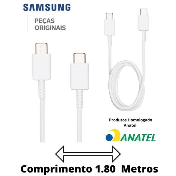 Imagem de Cabo carregador Original Samsung C para C 1.80M S20 S21ultra  S23 ultra S24 ultra S25Ultra