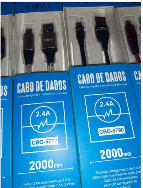 Imagem de Cabo Carregador Rápido Micro Usb V8 - 2 Metros Reforçado Inova