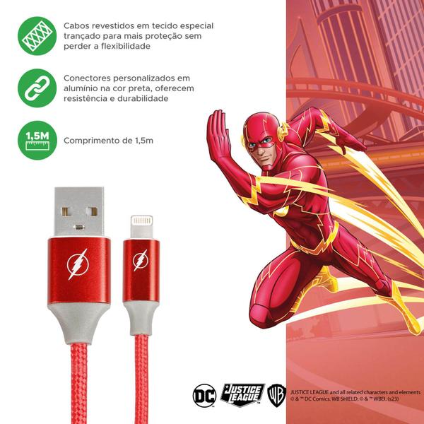 Imagem de Cabo Carregador Rápido Turbo Usb-A para Lightning The Flash